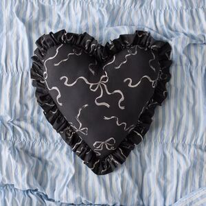 Ruffle Heart Throw Pillow